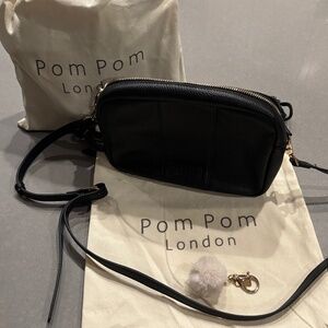 The Pom Pom London City Bag in Black + 9 Unique Straps & Pom Pom Keychain